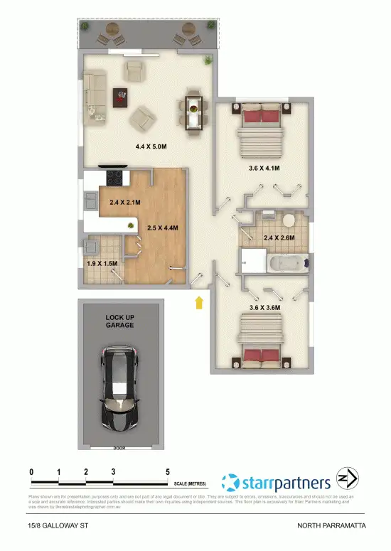 Floorplan of Homely unit listing, 15/8 Galloway Street, North Parramatta NSW 2151