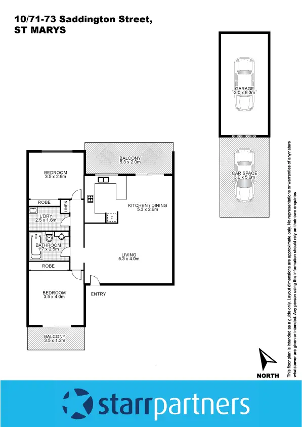 Floorplan of Homely unit listing, 10/71-73 Saddington Street, St Marys NSW 2760