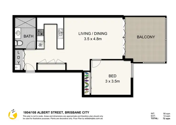 Floorplan of Homely unit listing, 1804/108 Albert Street, Brisbane City QLD 4000