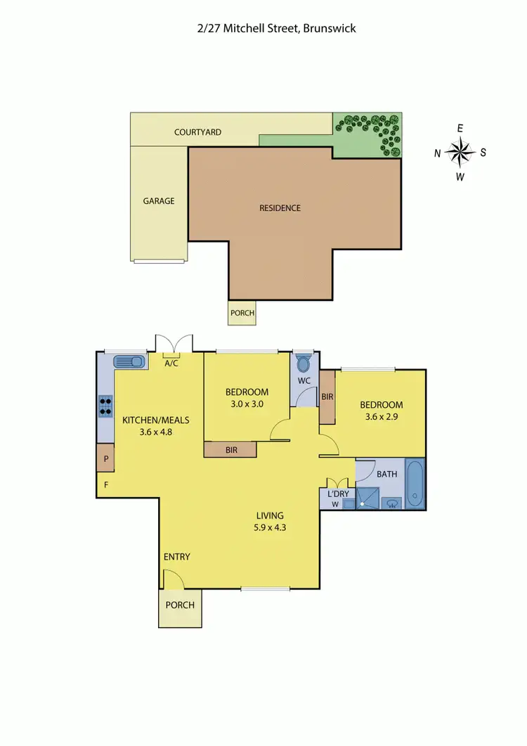 Floorplan of Homely apartment listing, 2/27 Mitchell Street, Brunswick VIC 3056