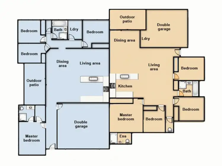 Floorplan of Homely semi-detached listing, 63-65 Joyner Circuit, Caboolture QLD 4510