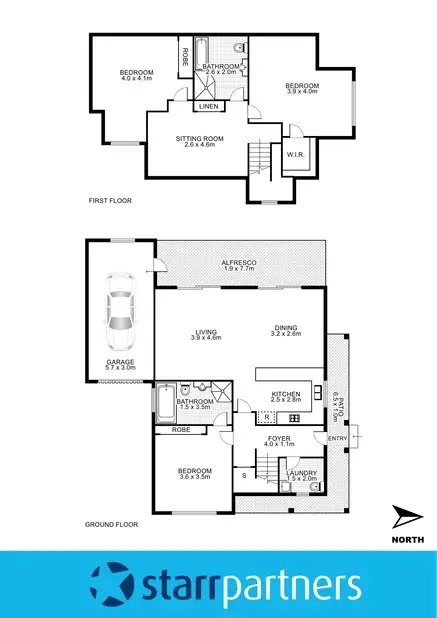 Floorplan of Homely townhouse listing, 1/116 Brisbane Street, St Marys NSW 2760
