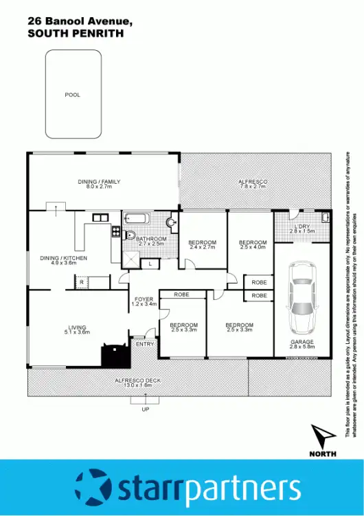 Floorplan of Homely house listing, 26 Banool Avenue, South Penrith NSW 2750