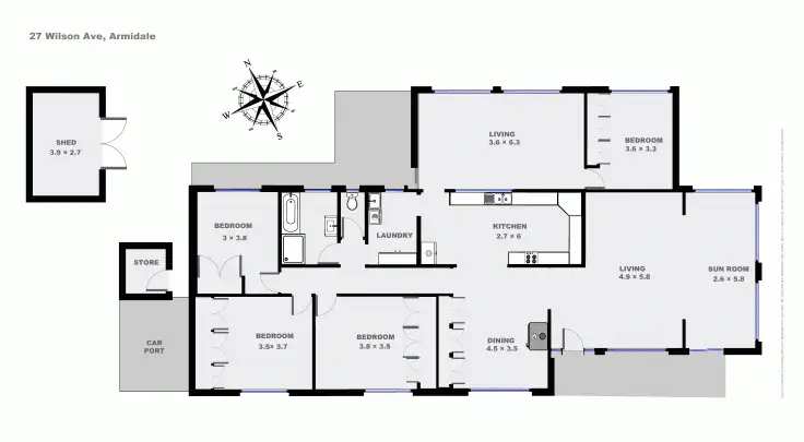 Floorplan of Homely house listing, 27 Wilson Avenue, Armidale NSW 2350
