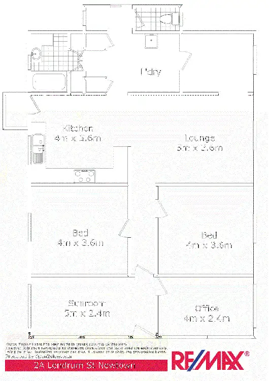 Floorplan of Homely house listing, 2a Lendrum St, Newtown QLD 4350