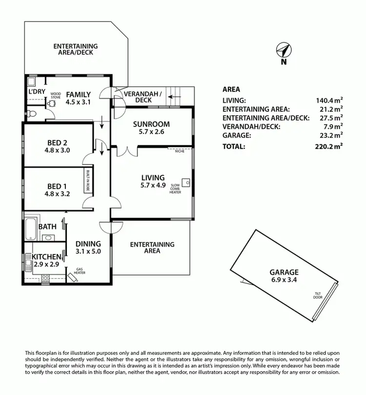 Floorplan of Homely house listing, 184 Gum Flat Road, Carey Gully SA 5144