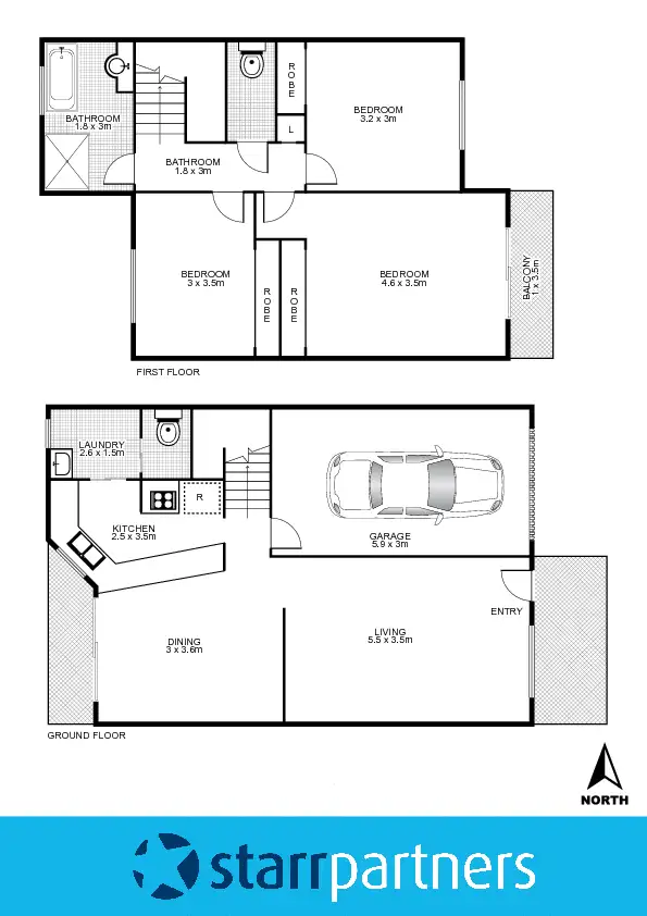 Floorplan of Homely townhouse listing, 33/12-14 Barker Street, St Marys NSW 2760