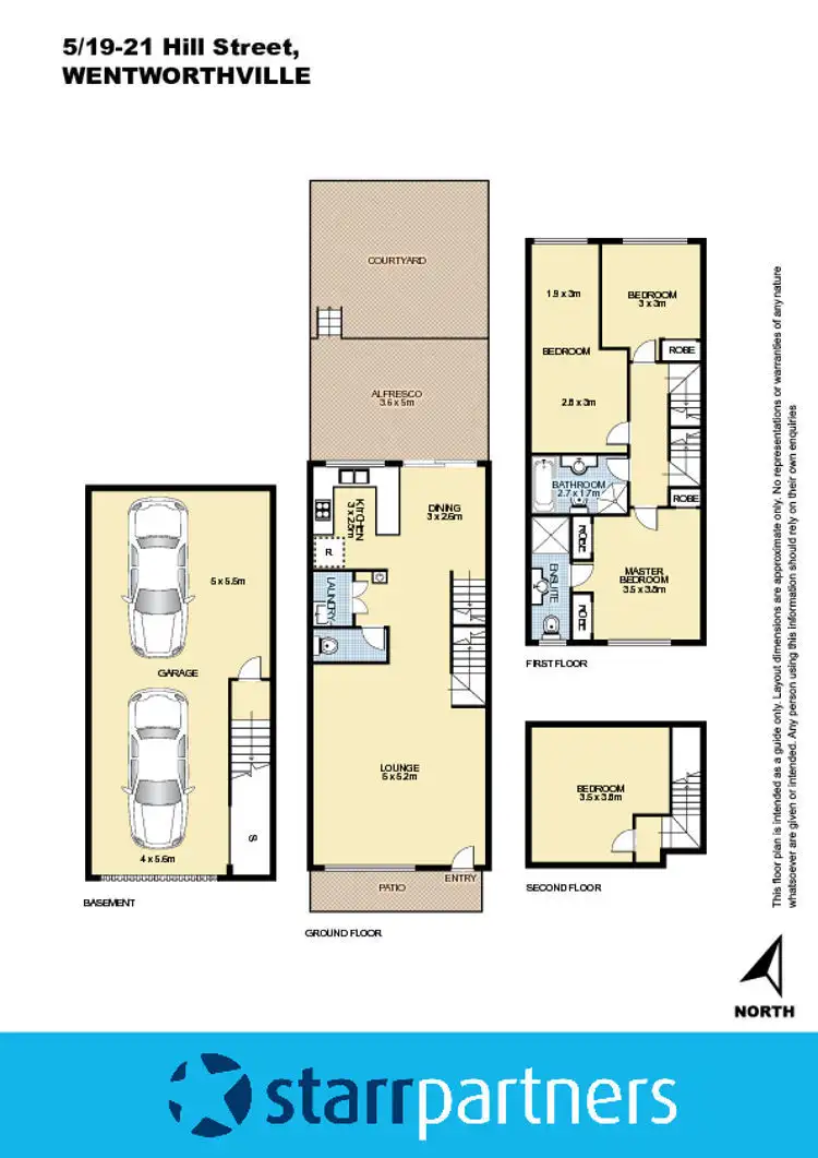 Floorplan of Homely townhouse listing, 5/19-21 Hill Street, Wentworthville NSW 2145