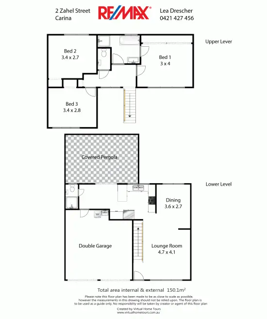 Floorplan of Homely townhouse listing, 3/2 Zahel Street, Carina QLD 4152