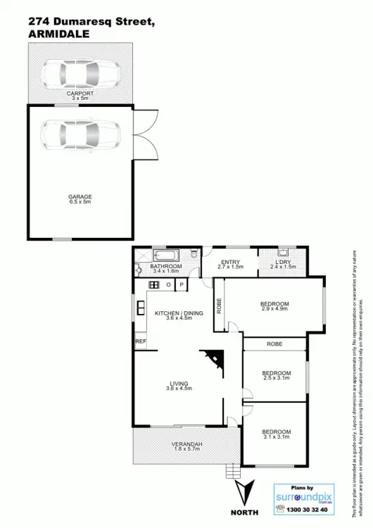 Floorplan of Homely house listing, 274 Dumaresq Street, Armidale NSW 2350