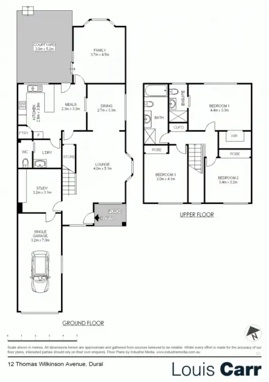 Floorplan of Homely semi-detached listing, 12 Thomas Wilkinson Avenue, Dural NSW 2158