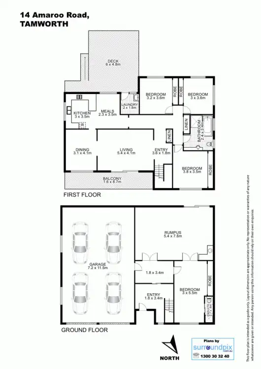 Floorplan of Homely house listing, 14 Amaroo Street, Tamworth NSW 2340