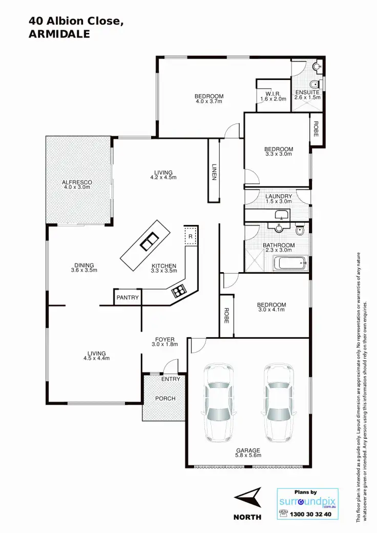 Floorplan of Homely house listing, 40 Albion Close, Armidale NSW 2350