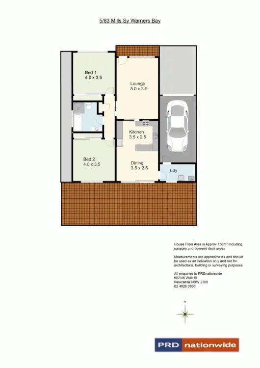 Floorplan of Homely villa listing, 5/83 Mills Street, Warners Bay NSW 2282