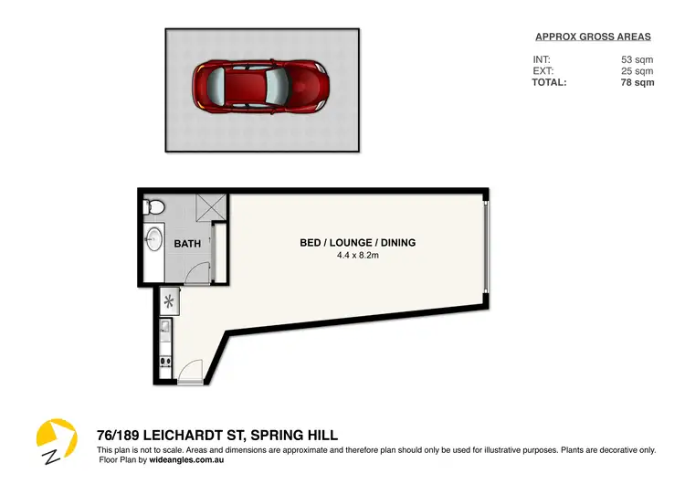 Floorplan of Homely unit listing, 76/189 Leichhardt Street, Spring Hill QLD 4000