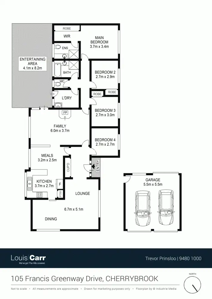 Floorplan of Homely house listing, 105 Francis Greenway Drive, Cherrybrook NSW 2126