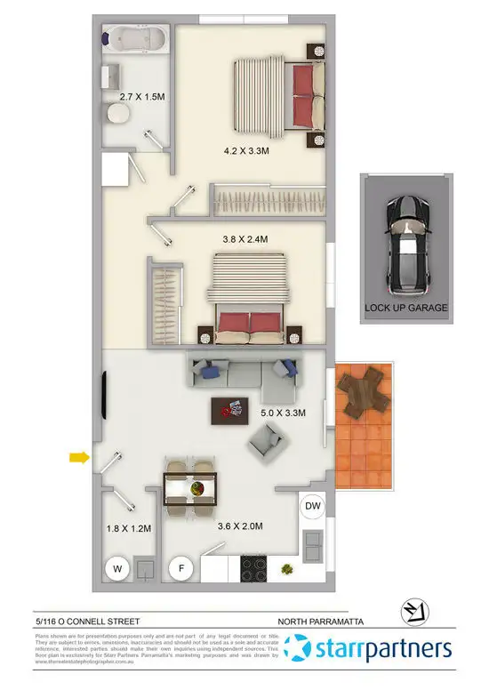 Floorplan of Homely apartment listing, 5/116 O'Connell Street, North Parramatta NSW 2151
