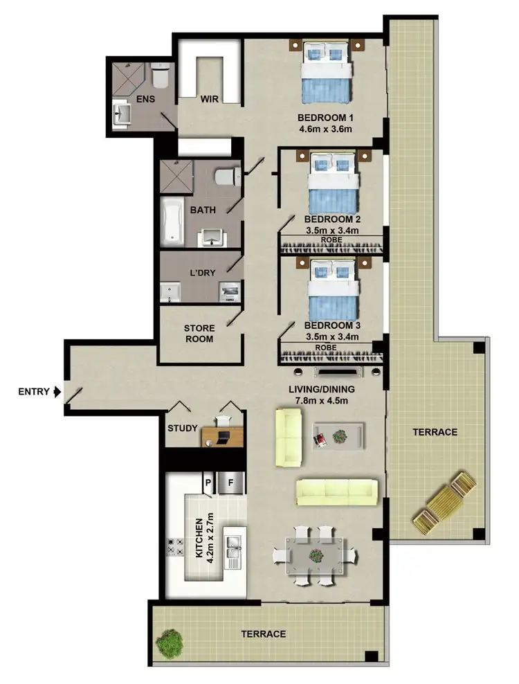 Floorplan of Homely unit listing, 1101C/8 Bourke Street, Mascot NSW 2020
