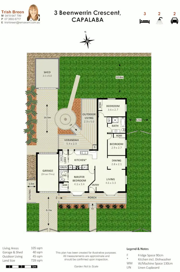 Floorplan of Homely house listing, 3 Beenwerrin Cr, Capalaba QLD 4157