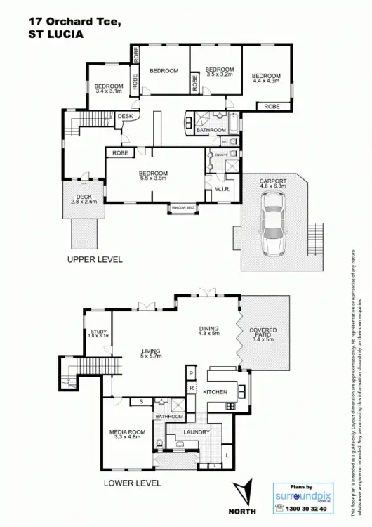 Floorplan of Homely house listing, 17 Orchard Terrace(Via Napier St), St Lucia QLD 4067