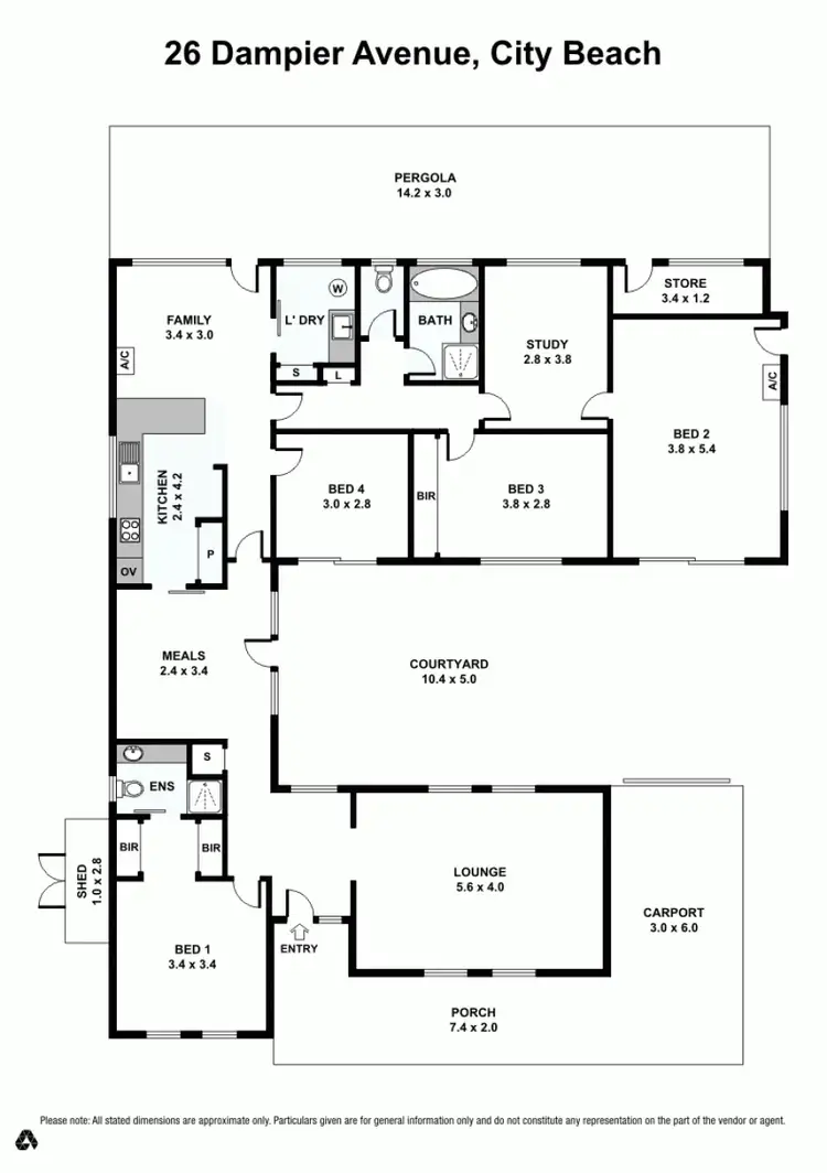 Floorplan of Homely house listing, 26 Dampier Avenue, City Beach WA 6015