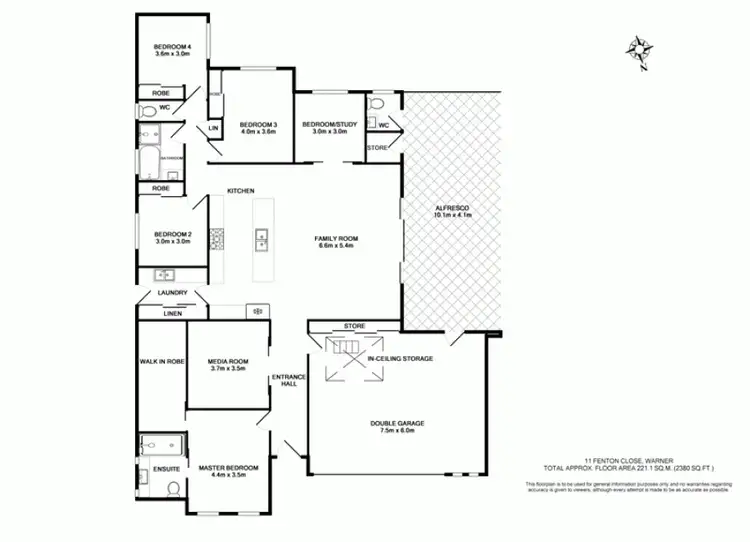 Floorplan of Homely house listing, 11 Fenton Cl, Warner QLD 4500