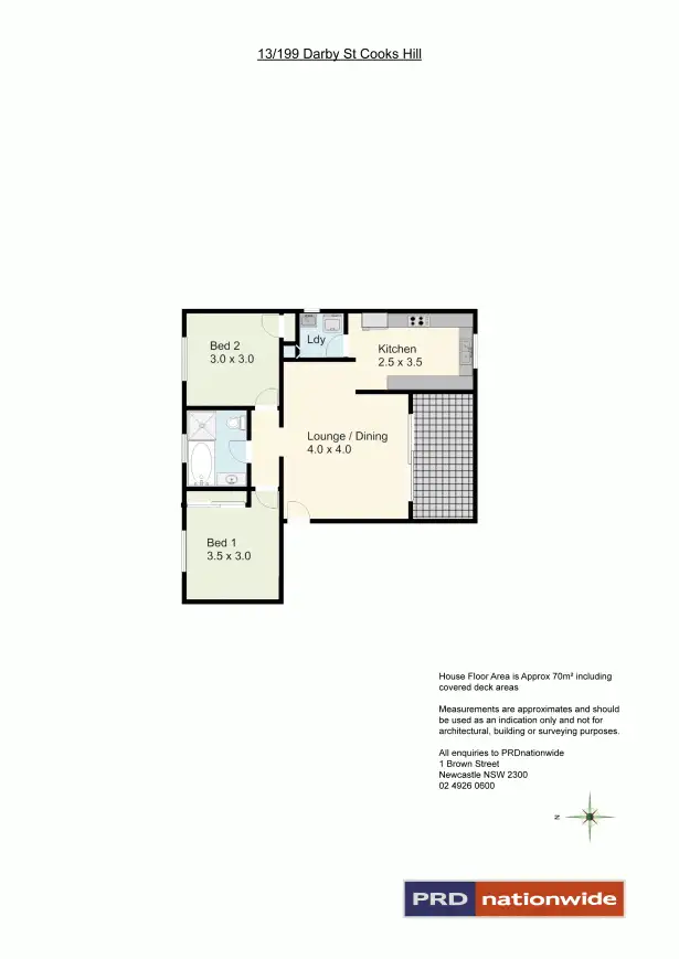 Floorplan of Homely apartment listing, 13/199 Darby Street, Cooks Hill NSW 2300