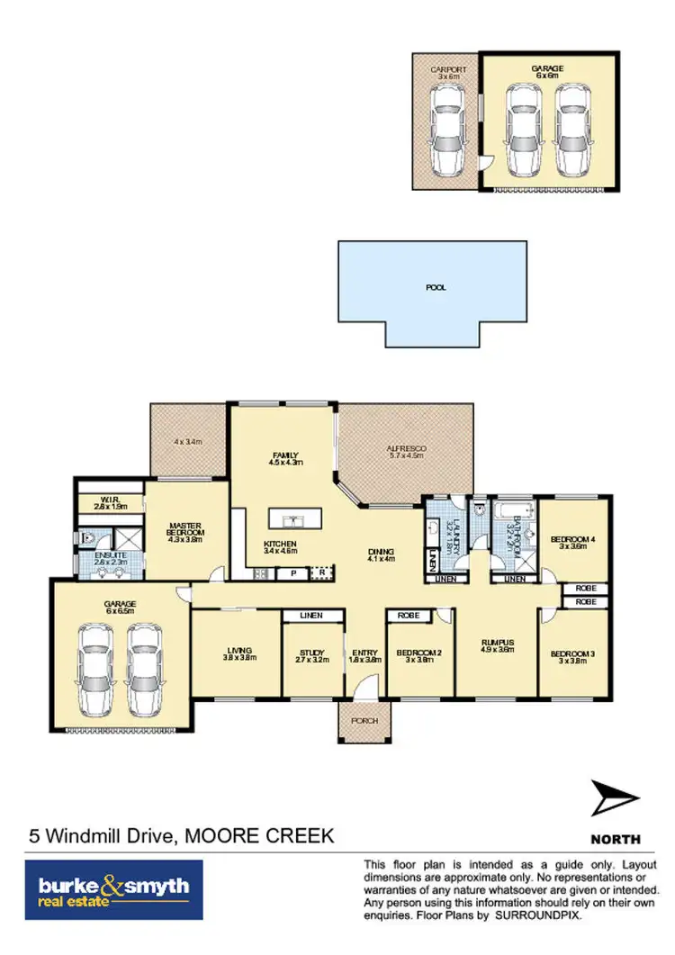Floorplan of Homely house listing, 5 Windmill Drive, Tamworth NSW 2340