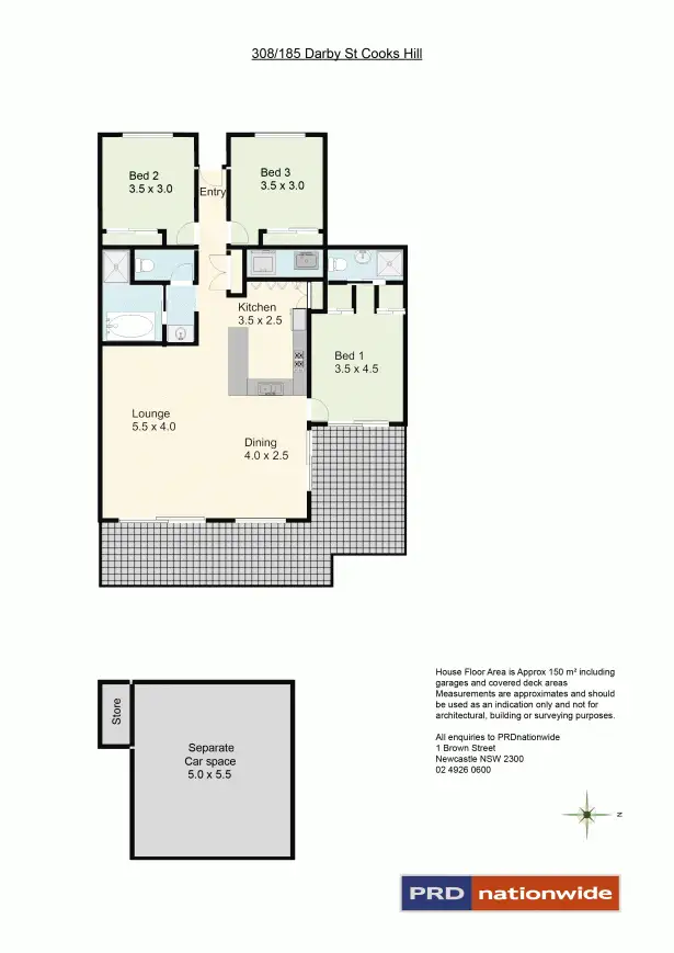 Floorplan of Homely house listing, 308/185 Darby Street, Cooks Hill NSW 2300