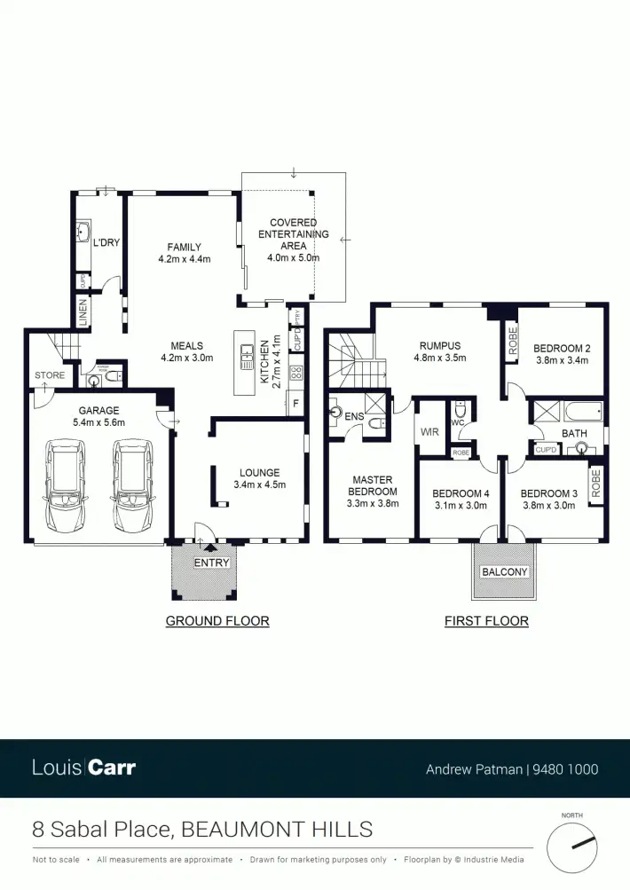 Floorplan of Homely house listing, 8 Sabal Place, Beaumont Hills NSW 2155
