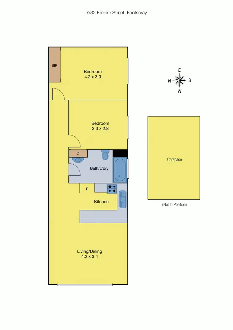 Floorplan of Homely apartment listing, 7/32 Empire Street, Footscray VIC 3011