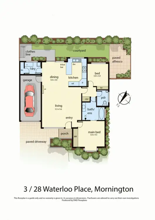 Floorplan of Homely unit listing, 3/28 Waterloo Place, Mornington VIC 3931