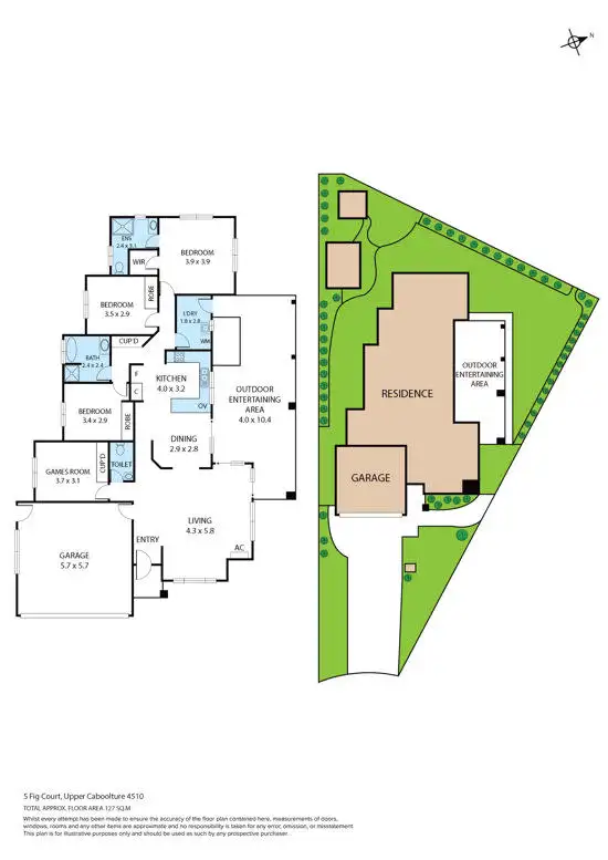 Floorplan of Homely house listing, 5 Fig Court, Upper Caboolture QLD 4510