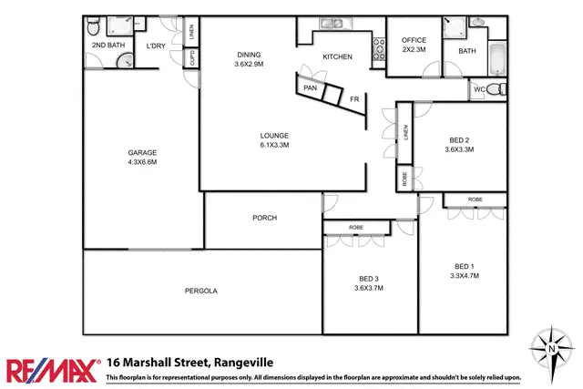 Floorplan of Homely house listing, 16 Marshall St, Rangeville QLD 4350