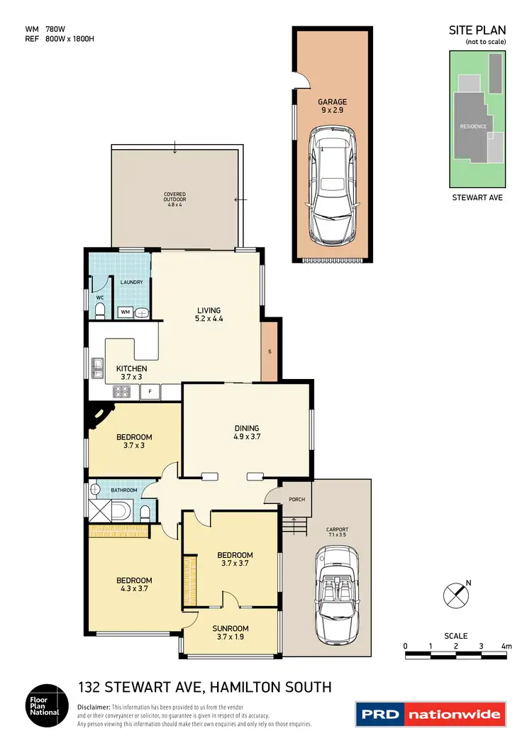 Floorplan of Homely house listing, 132 Stewart Avenue, Hamilton South NSW 2303