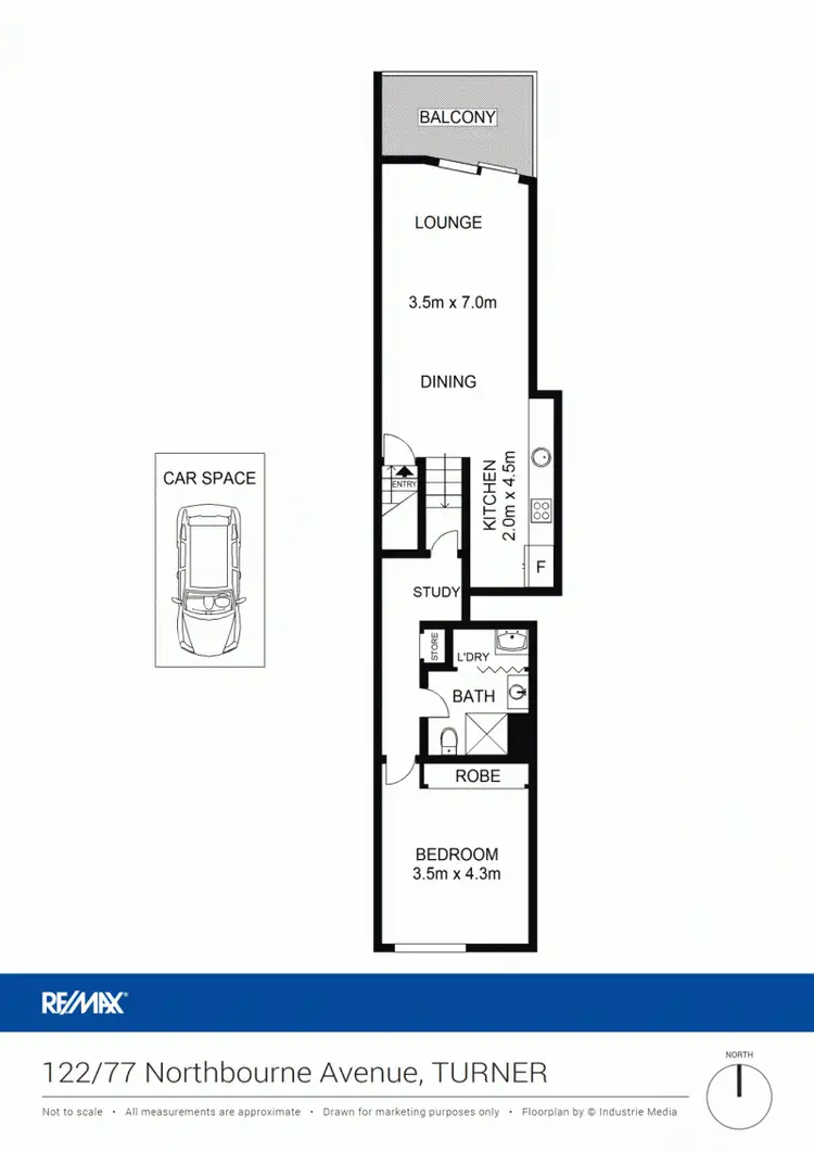 Floorplan of Homely apartment listing, 122/77 Northbourne Avenue, Turner ACT 2612