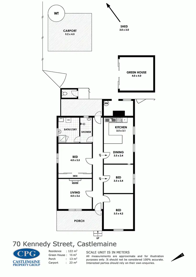 Floorplan of Homely house listing, 70 Kennedy Street, Castlemaine VIC 3450
