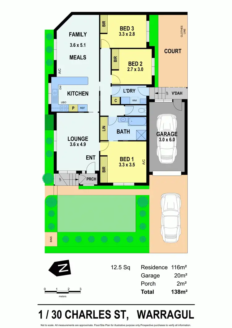 Floorplan of Homely townhouse listing, 1/30 Charles Street, Warragul VIC 3820