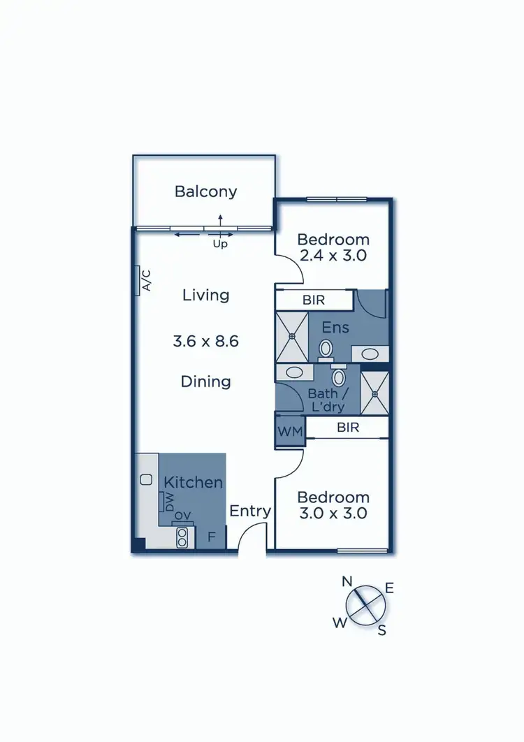 Floorplan of Homely apartment listing, Apt 208/154 Elgar Road, Box Hill South VIC 3128