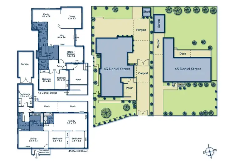 Floorplan of Homely house listing, 43 & 45 Daniel Street, Burwood VIC 3125
