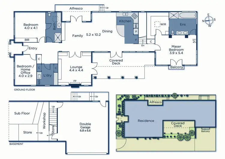 Floorplan of Homely townhouse listing, 1/196 Kilby Road, Kew East VIC 3102