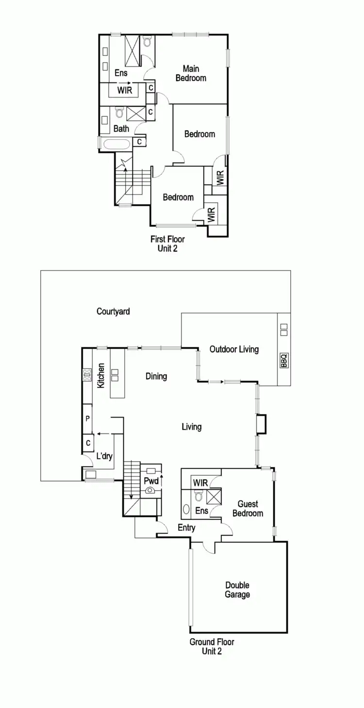 Floorplan of Homely townhouse listing, 2/11 Glencairn Avenue, Brighton East VIC 3187