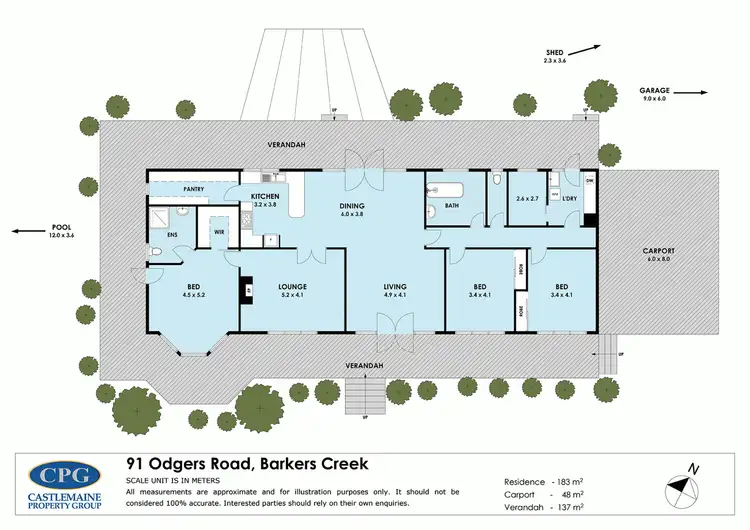 Floorplan of Homely house listing, 91 Odgers Road, Castlemaine VIC 3450