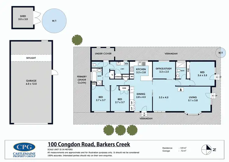 Floorplan of Homely house listing, 100 Congdon Road, Barkers Creek VIC 3451