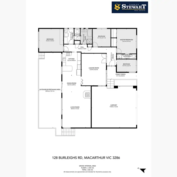 Floorplan of Homely rural property listing, 128 Burleighs Road, Macarthur VIC 3286