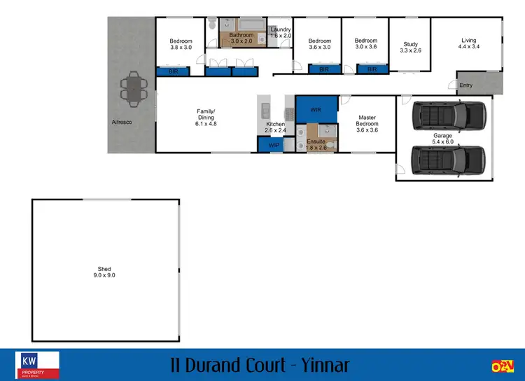 Floorplan of Homely house listing, 11 Durrand Court, Yinnar VIC 3869