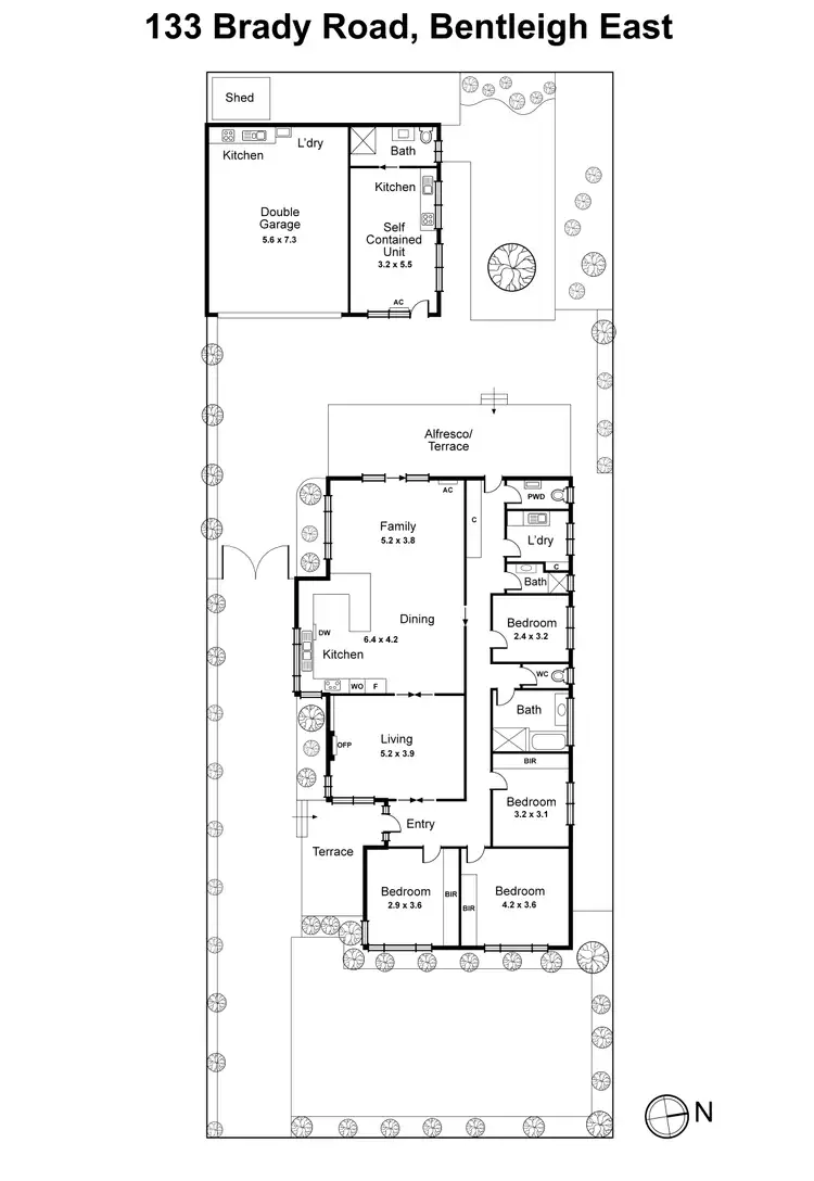 Floorplan of Homely house listing, 133 Brady Road, Bentleigh East VIC 3165
