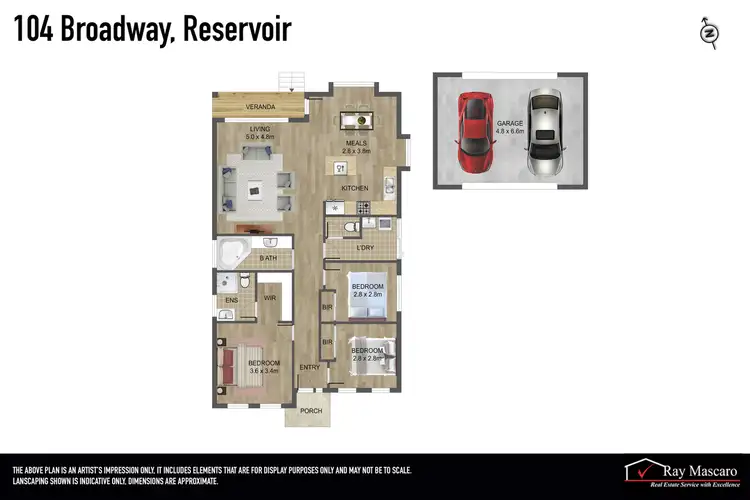 Floorplan of Homely house listing, 104 Broadway, Reservoir VIC 3073