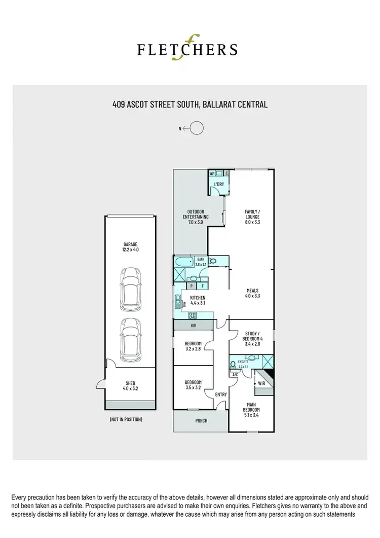 Floorplan of Homely house listing, 409 Ascot Street, Ballarat Central VIC 3350