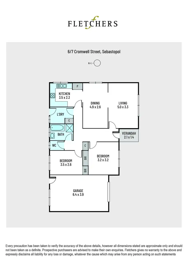 Floorplan of Homely unit listing, 6/7 Cromwell Street, Sebastopol VIC 3356
